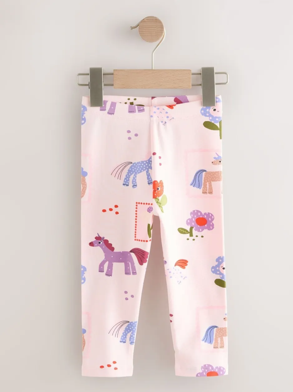 Next Licorne rose - Lot de 3 leggings (3mois-7ans) Outlet