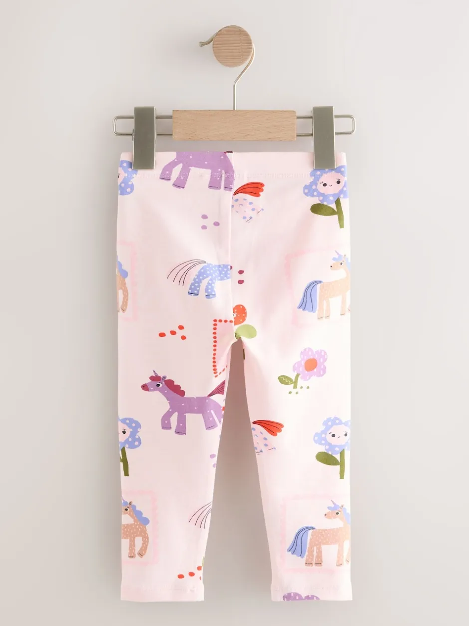 Next Licorne rose - Lot de 3 leggings (3mois-7ans) Outlet