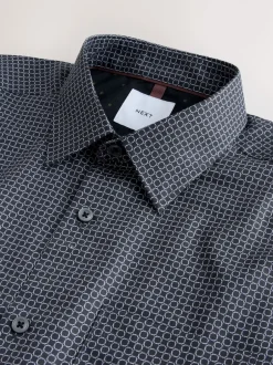 Next Lien noir/or - Chemise à manches longues et imprimés