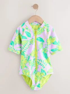 Next Lilas violet tropical - Maillot de bain Sunsafe à manches courtes (3mois à16ans) Online