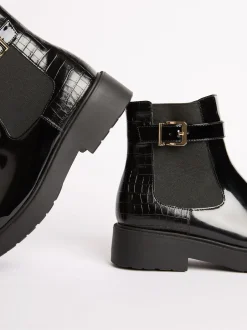 Lipsy Bottes Chelsea effet faux Crocs Outlet