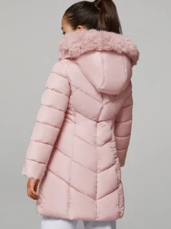 Lipsy Doudoune matelassée à bordure en fausse fourrure d’épaisseur moyenne (5-16ans) Hot