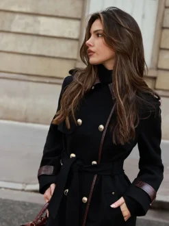 Lipsy Manteau long militaire à double boutonnage