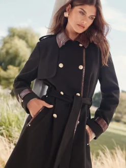 Lipsy Manteau long militaire à double boutonnage