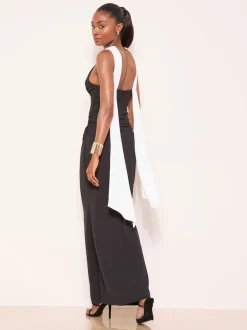 Lipsy Robe longue drapée à col montant avec écharpe Outlet