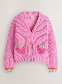 Little Bird by Jools Oliver Cardigan en maille à col en V et fraise Sale