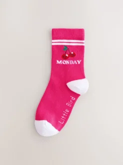 Little Bird by Jools Oliver Lot de 7 paires de chaussettes arc-en-ciel pastel Best