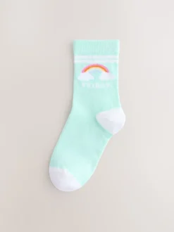 Little Bird by Jools Oliver Lot de 7 paires de chaussettes arc-en-ciel pastel Best