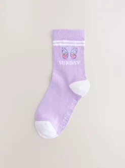 Little Bird by Jools Oliver Lot de 7 paires de chaussettes arc-en-ciel pastel Best