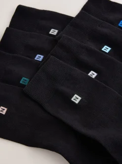 Next Logo bleu/gris - Chaussettes brodées Lasting Fresh 8 Lot New