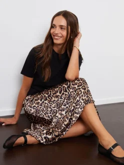 Threadbare Léopard - Maxi Satin Slip Jupes Sale