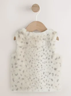 Next Léopard - Veste imprimée en fausse fourrure bébé (0mois-3ans) Online
