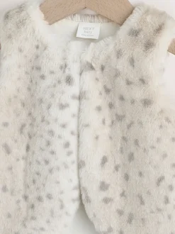Next Léopard - Veste imprimée en fausse fourrure bébé (0mois-3ans) Online