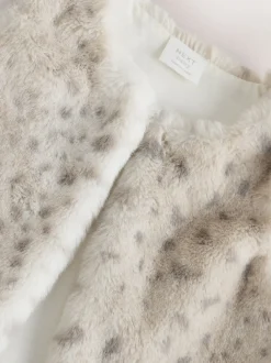 Next Léopard - Veste imprimée en fausse fourrure bébé (0mois-3ans) Online
