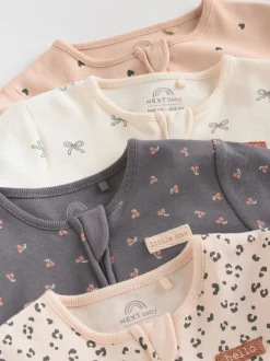 Next Léopard et cerise monochrome - Lot de 4 dors-bien zippés pour Bébé Imprimé (0mois à3ans) Best