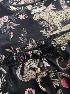 Next Léopard gris anthracite - Pyjama à manches longues Outlet