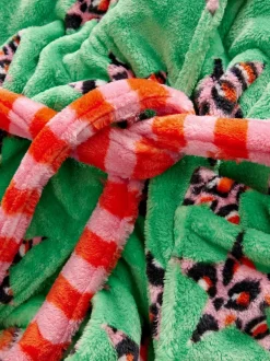 Eleanor Bowmer Léopard vert - Peignoir en polaire imprimé léopard Best