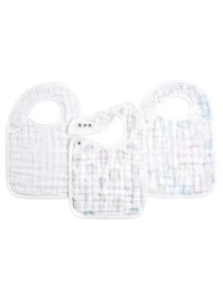 Aden + Anais Lot de 3 bavoirs en mousseline de coton à bouton-pression Outlet