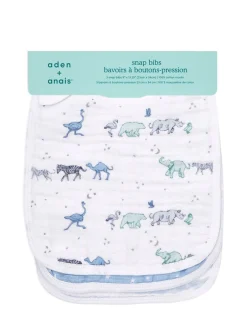 Aden + Anais Lot de 3 bavoirs en mousseline de coton à bouton-pression Outlet