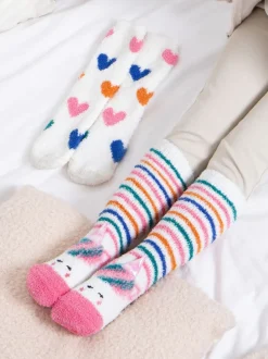 Totes Lot de 2 chaussettes-chaussons très douces Toasties pour Filles Discount