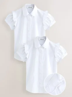 Clarks Lot de 2 chemises d’école à manches courtes à volants Online