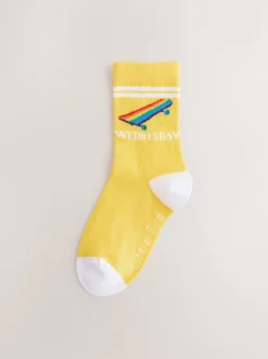 Little Bird by Jools Oliver Lot de 7 paires de chaussettes Bright Arc-en-ciel Days Of The Week Clearance