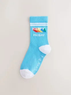 Little Bird by Jools Oliver Lot de 7 paires de chaussettes Bright Arc-en-ciel Days Of The Week Clearance