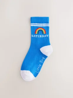 Little Bird by Jools Oliver Lot de 7 paires de chaussettes Bright Arc-en-ciel Days Of The Week Clearance