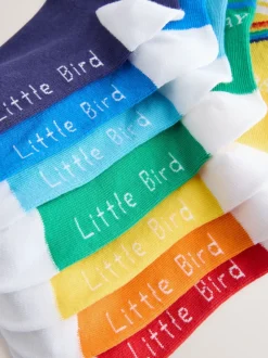 Little Bird by Jools Oliver Lot de 7 paires de chaussettes Bright Arc-en-ciel Days Of The Week Clearance