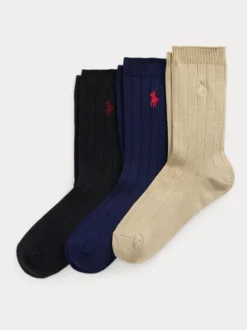 Polo Ralph Lauren Lot de 3 paires de chaussettes côtelées pour enfant Sale