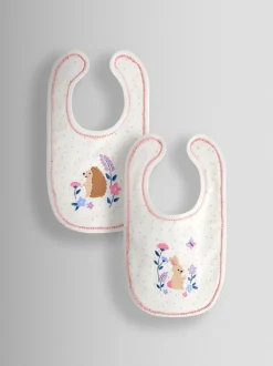 Jojo Maman Bébé Lot de 2bavoirs à motif appliqué brodé