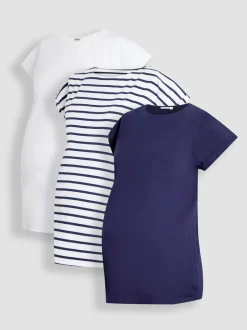 Jojo Maman Bébé Lot de t-shirts {en} % coton Boyfriend 100 3 Online