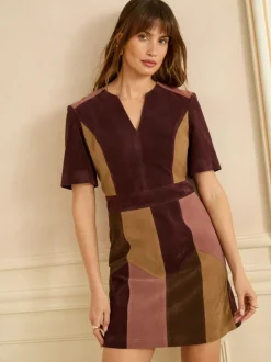Love & Roses robe courte en faux daim mélangé Discount