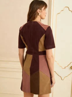 Love & Roses robe courte en faux daim mélangé Discount