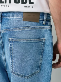 Next - Coupe ample - délavé vintage Denim Jeans Lumière bleue Sale