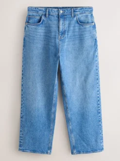 Next - Coupe ample - délavé vintage Denim Jeans Lumière bleue Sale