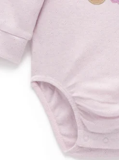 Purebaby Lumière rose - Body appliqué