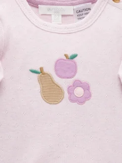 Purebaby Lumière rose - Body appliqué