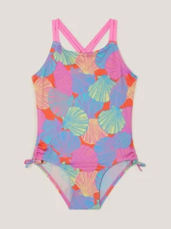Monsoon Maillot de bain froncé imprimé coquillage Online