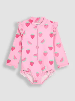 Jojo Maman Bébé Maillot de bain fraise à manches longues Online