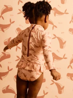 Mori Maillot de bain KIDLY BY en polyester marron à manches longues Hot