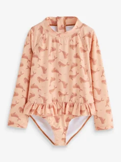 Mori Maillot de bain KIDLY BY en polyester marron à manches longues Hot