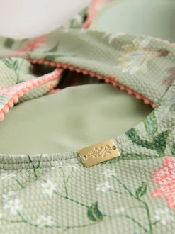 Laura Ashley Maillot de bain texturé plongeant pour le contrôle du ventre Online