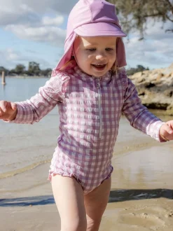 Purebaby Maillot de bain à manches longues et volants