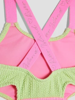 River Island Maillot de bain élastique color block pour fille New