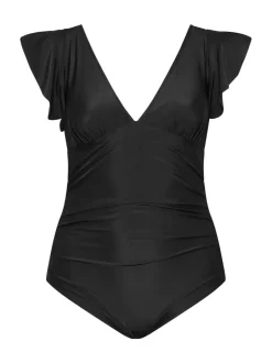 Yours Curve Maillot de bain à manches volantées Online