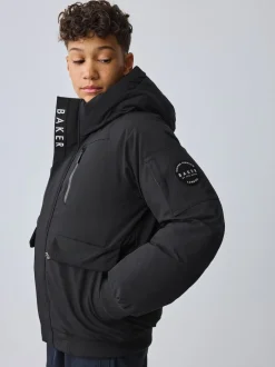 Baker by Ted Baker Manteau bomber rembourré résistant à la douche noir New