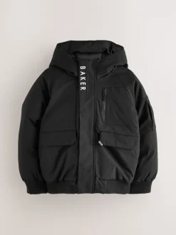 Baker by Ted Baker Manteau bomber rembourré résistant à la douche noir New