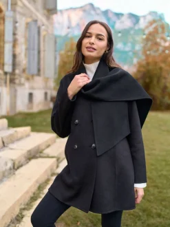 Seraphine Manteau de grossesse en laine à double boutonnage Online