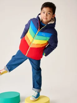 Little Bird by Jools Oliver Manteau matelassé imperméable à chevrons couleur vive Outlet